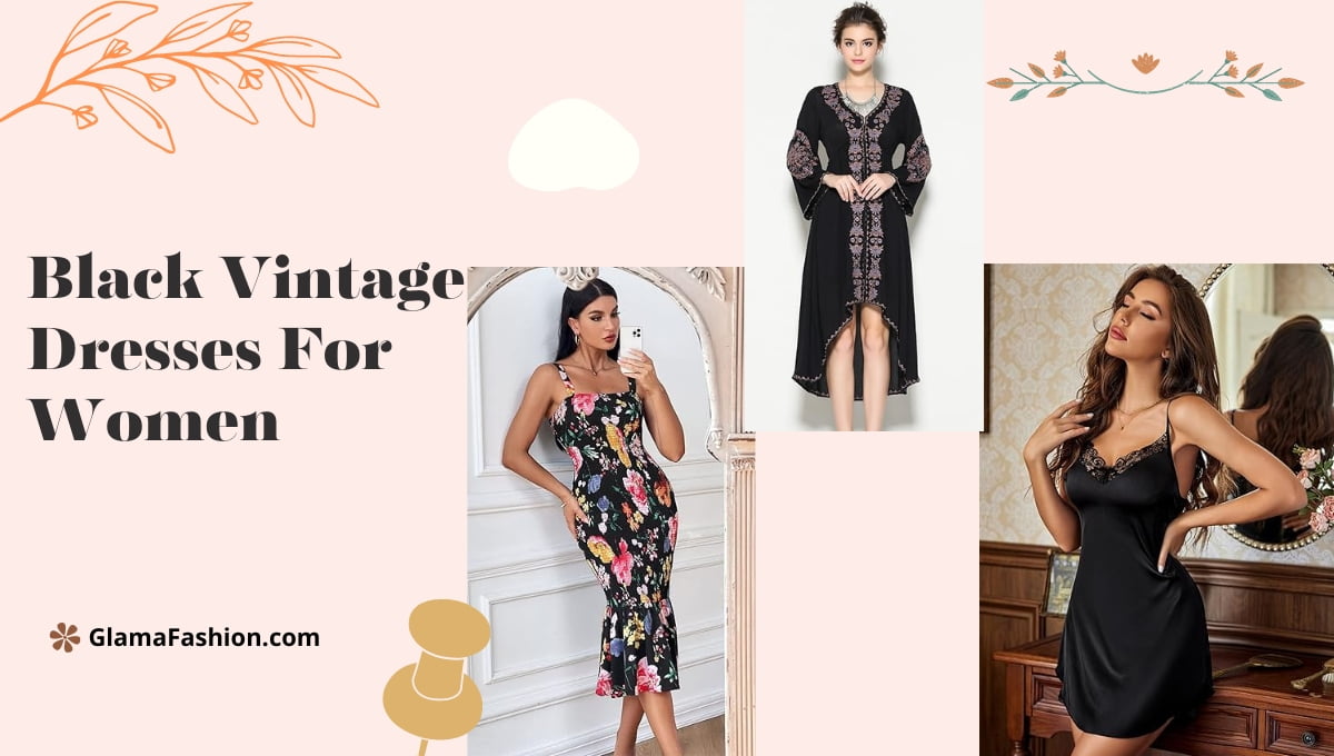 Black Vintage Dresses For Women