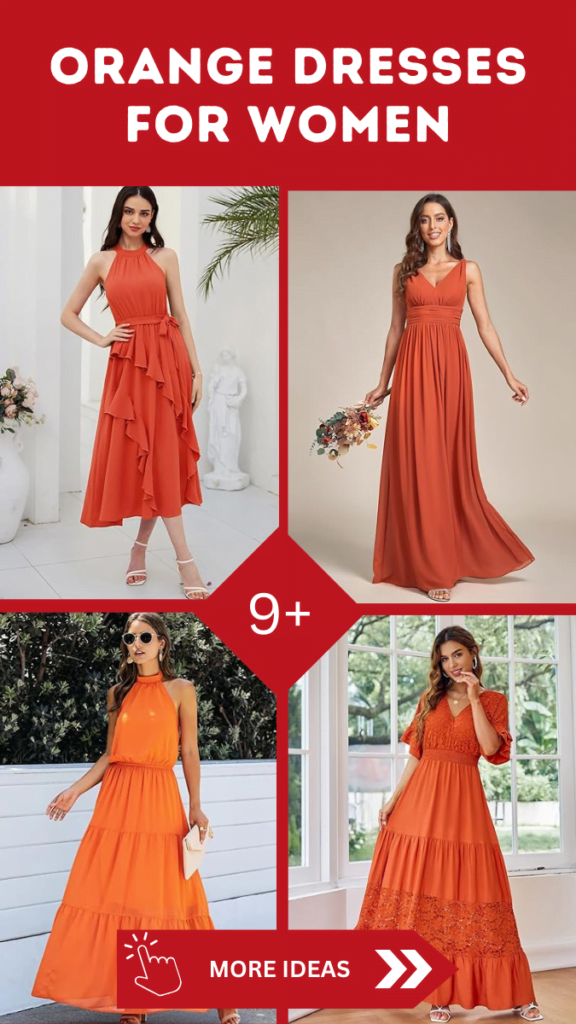 9 Orange Dresses For Women That Shine In Every Season 11 Orange Dresses For Women