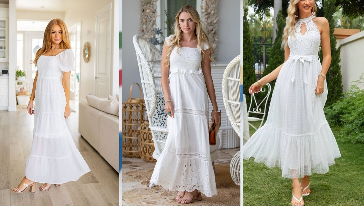 White Maxi Dresses For Women